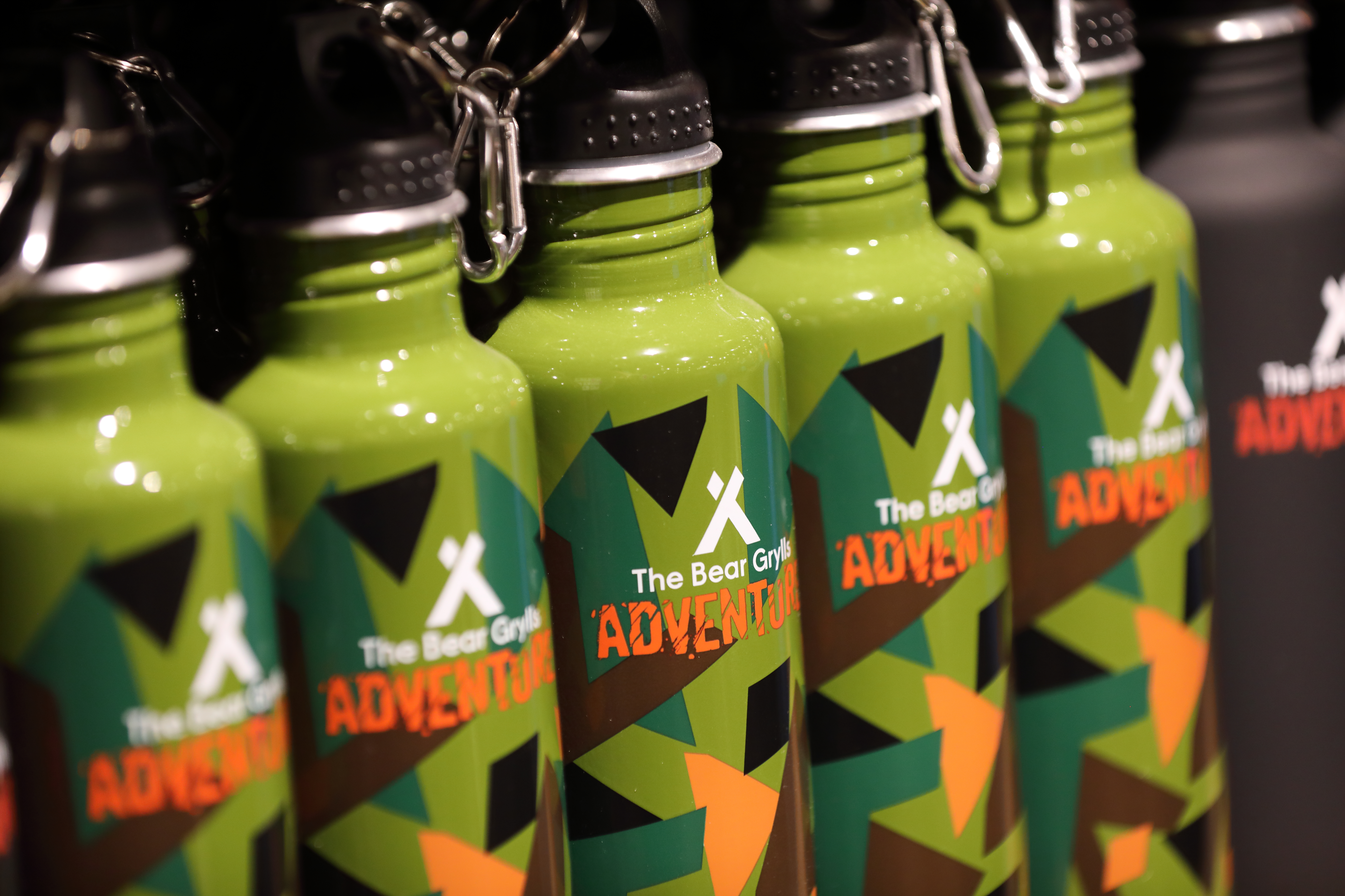 The Bear Grylls Adventure Retail Shop metal water bottles